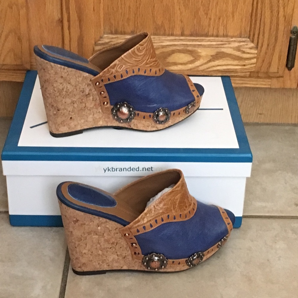 YK Branded Cowgirl wedges .
